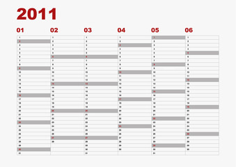 Kalender 2011: 1. Halbjahr