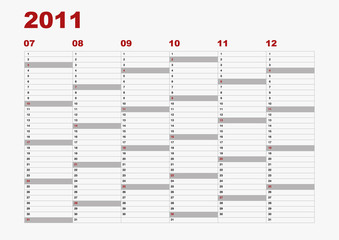 Kalender 2011: 2. Halbjahr