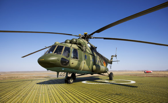 The russian military helicopter