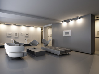 Fototapeta na wymiar exhibition hall interior
