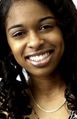 African American woman smiling