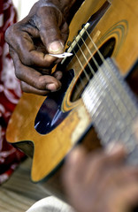 Fototapeta premium Man playing guitar
