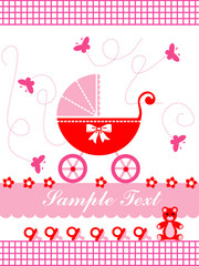 Baby girl birth announcement