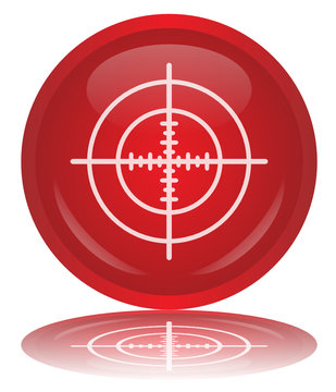 Bouton Web VISEUR (Objectif Cible But Performance Mire Vecteur)