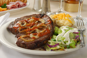 Large steak dinner