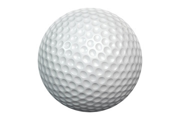 White golf ball isolated including clipping path
