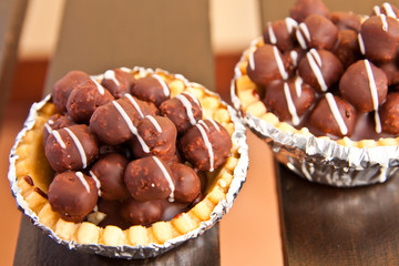 Dessert made from chocolate