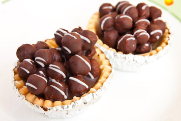 Dessert made from chocolate