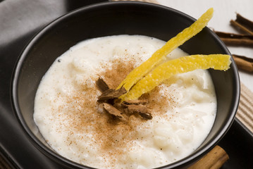 Rice pudding. Arroz con leche.