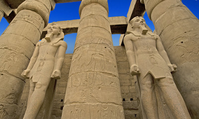 Statues of Ramesses II in Luxor Temple