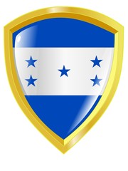 Golden emblem of  Honduras