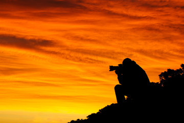 photographe à l'aube