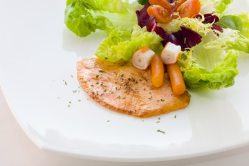 salmon y verdura, cocina moderna sana