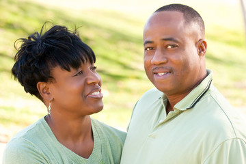 Fototapeta premium Attractive Happy African American Couple