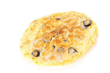 mushrooms olives and potatoes omelette