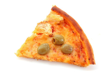 Fresh pizza isolated on the white background