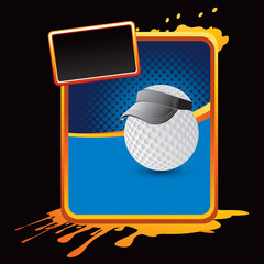 golf ball blue halftone grungy template