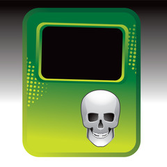 skull green halftone advertisement