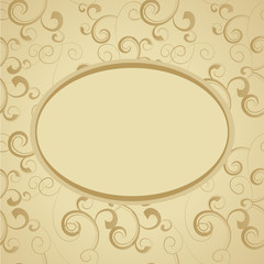 vector golden fhame with curves