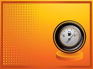Fuel gauge orange halftone template