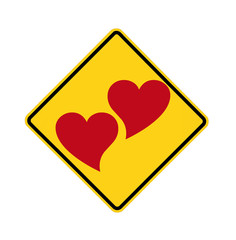 road sign - two hearts