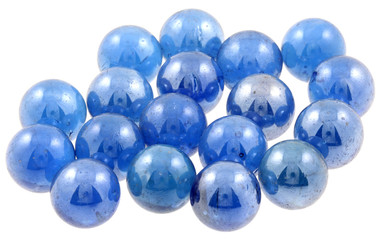 billes bleues fond blanc