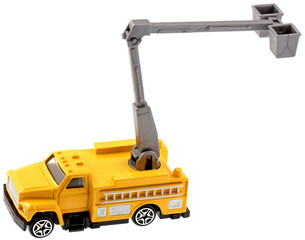 camion élévateur nacelle double repliable fond blanc