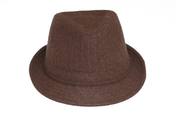 A fedora hat isolated on white.