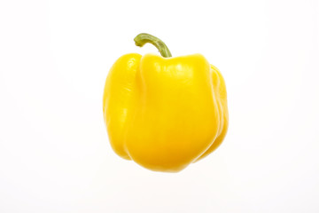Yellow pepper isolated on white.