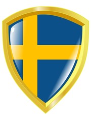 golden emblem of Sweden