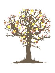 Autumn tree vector illustration