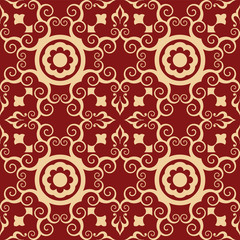 floral seamless pattern, vector illustration