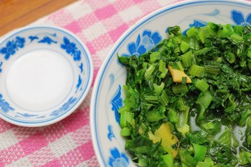 Homemade Chinese vegetarian cuisine