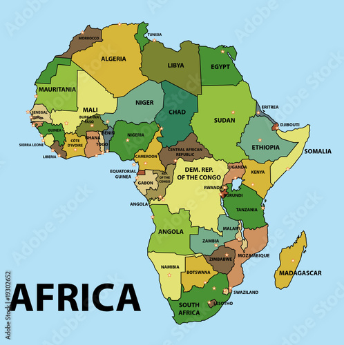 "Carte de l'afrique - Africa Map" Stock image and royalty ...