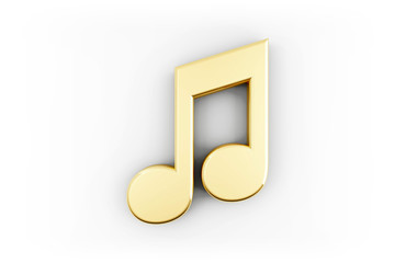 Naklejka premium Musiknote gold