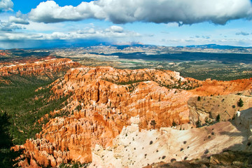 View on the valley. Slopes of Bryce canyon. Utah. USA