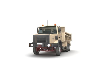 Dump truck isolated on white background