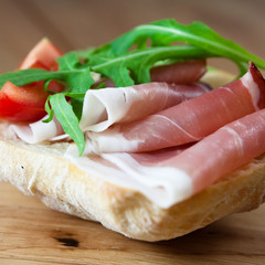 Sandwich with prosciutto