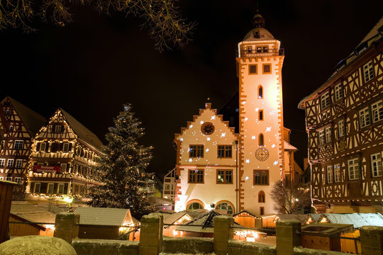 Mosbach weihnachtlich geschm&uuml;ckt