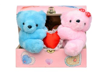 Coppia di orsacchiotti innamorati