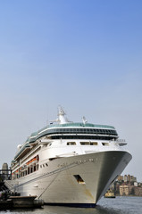 A Cruise Ship Docking at Sydney Harbor
