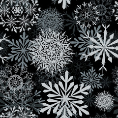 seamless snowflakes background