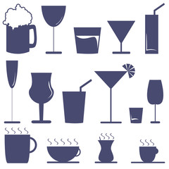 vector collection of various glasses