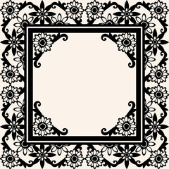 ornate baroque frame design, vector image