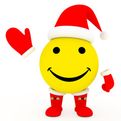 Happy face in Santa's costume