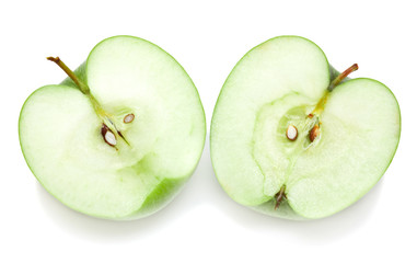 Halves of apple