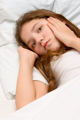 Portrait of cute teen girl