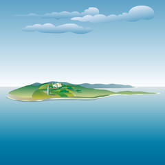 Obraz na płótnie Canvas island villa