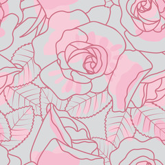 Roses seamless pattern