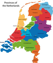 Map of administrative divisions of Netherlands